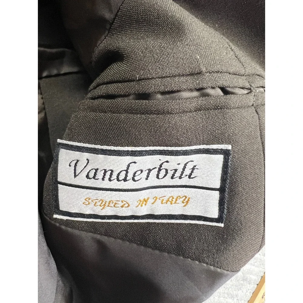 Vanderbilt Blazer Mens 50L Olive Brown Double Breasted Peak Lapel Formal Jacket